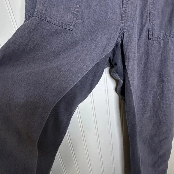 Splendid Women's Jogger Pants Size M Charcoal Linen Blend Drawstring Waist‎ - Picture 7 of 14